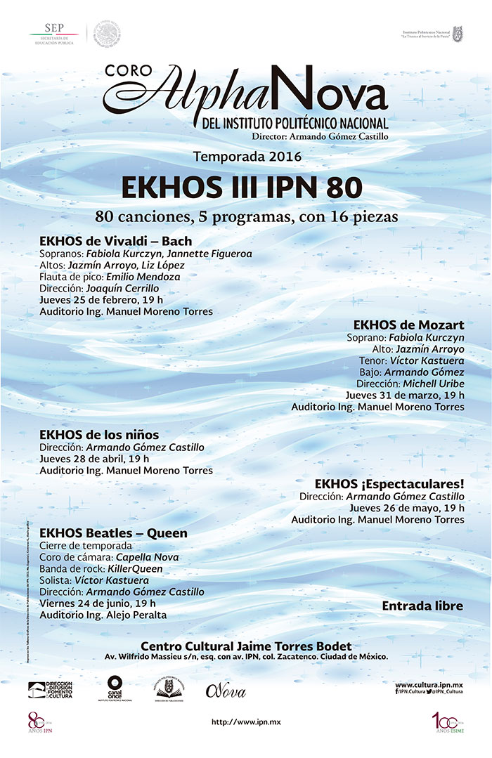 Cartel de la temporada Ekhos III - IPN 80, 2016